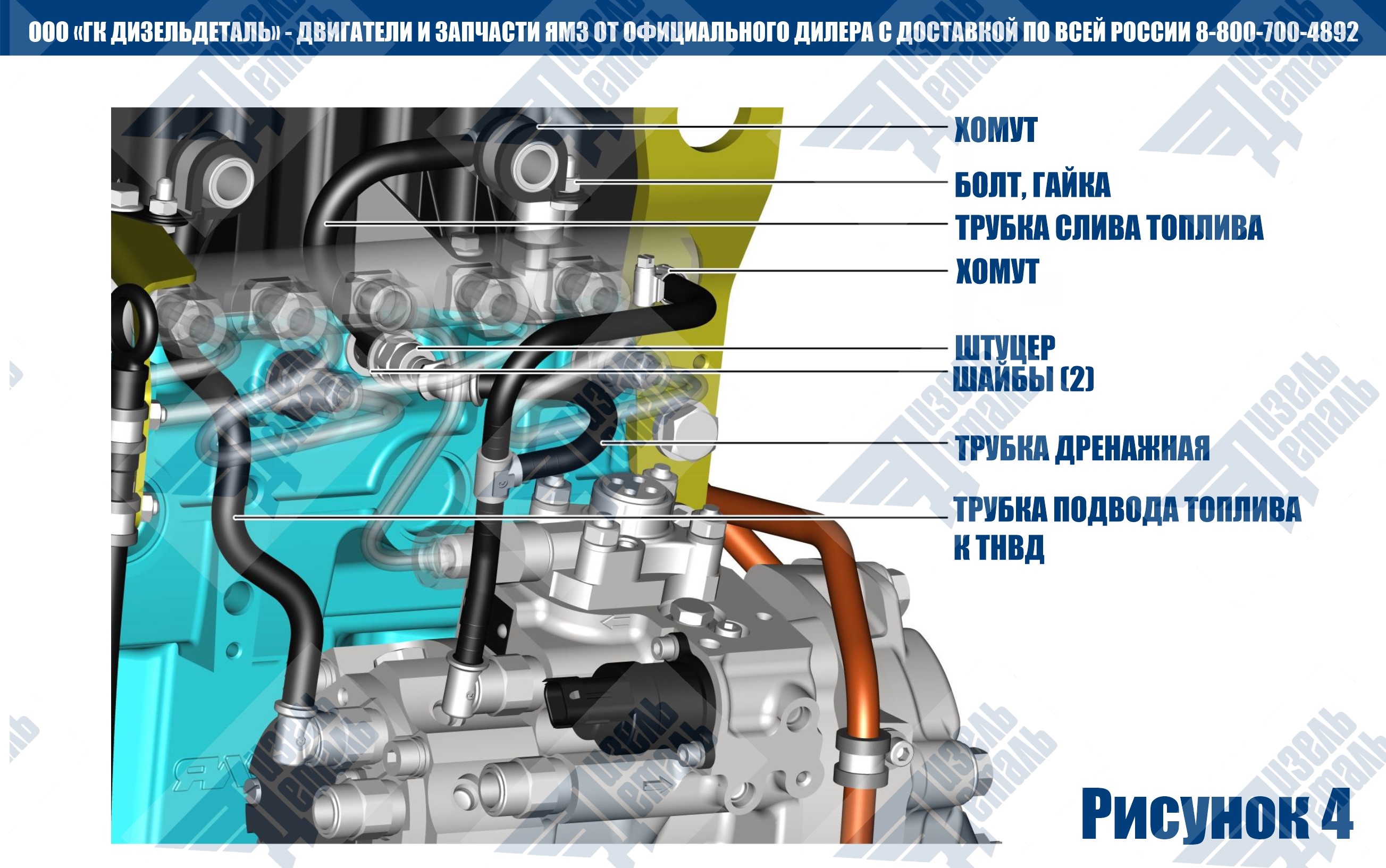 Замена ТНВД на двигателях ЯМЗ-534 с ТНВД 1800 бар 5340-1111008 (0445020110)  | Блог компании ООО ГК ДИЗЕЛЬДЕТАЛЬ